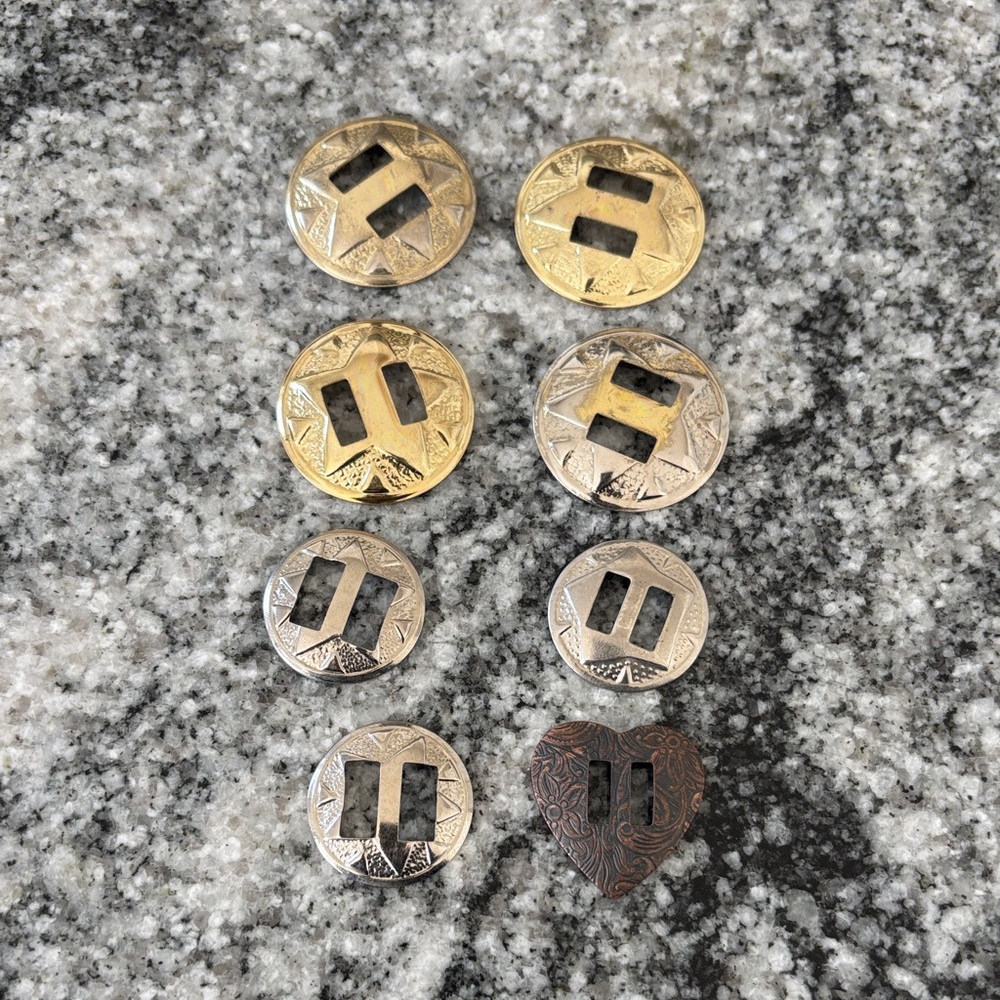 Set of Decorative Metal Conchos